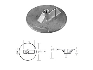 PLACCA MERCURY  DIA 90 ALPHA Piastra Mercury Alpha1