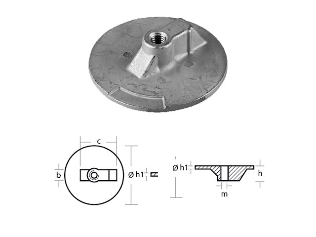 PLACCA MERCURY  DIA 90 ALPHA Piastra Mercury Alpha1