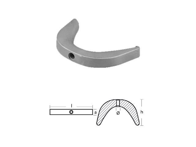 PLACCA PER MOTORI - BASSA - SERIE - 100 HP Placca curva