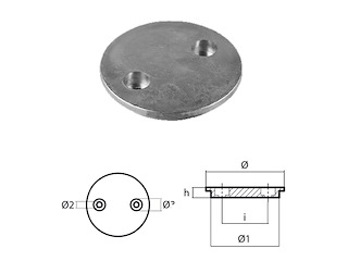 FLANGIA PER VERADO 350 CI ALLUMINIO Piastra Verado 350 Cl