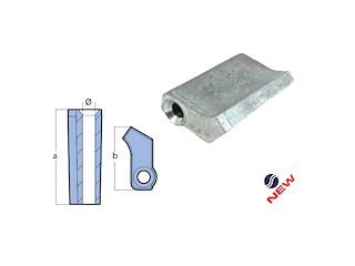 PIASTRINA DX PER MOTORI YAMAHA 300-350 MP - 41,2 x 27,5 - FORO Ø5,5 PIASTRINA YAMAHA 300-350 MP