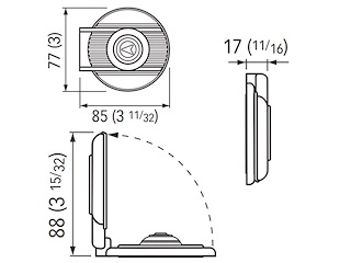 PULSANTE SALITA PIEDE NERO Comando UP DOWN a piede