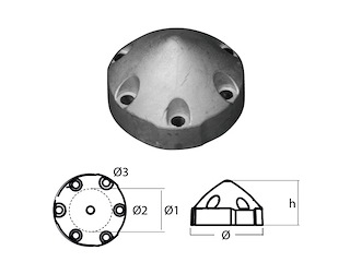 OGIVA MAX PROP DIA INT.46 Ogive Max Prop 6 Fori