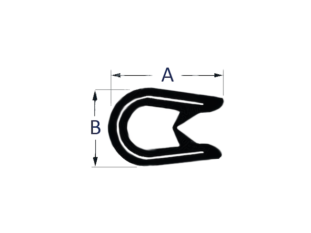 PROFILATO PVC NERO 1,5X4MM Profilo per vetroresina