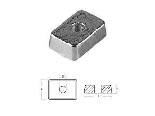 PIASTRINA MOTORE IN ALLUMINIO NISSAN TOHATSU Piastrina Nissan Tohatsu