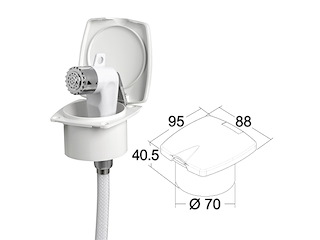 DOCCETTA BORIS BIANCO MT.4 CON BOX DOCCIA Doccetta Boris con tubo 4m