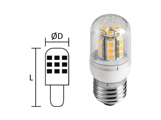 LAMPADINA LED E27 12/24V 30W LUCE CALDA Lampadina Led E27 30W Calda