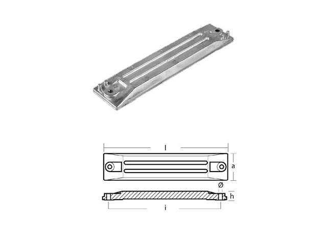 PLACCA PER MOTORI - SERIE - 75/130/225 HP Placca 75/130/225 HP