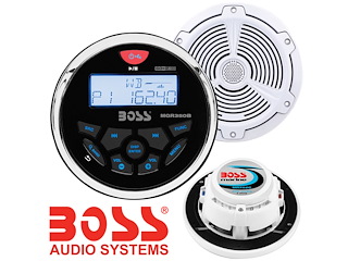 Stereo da cruscotto Boss Audio Marine MGR350B + Casse MR752C da 7.5 2 uscite 400Watts