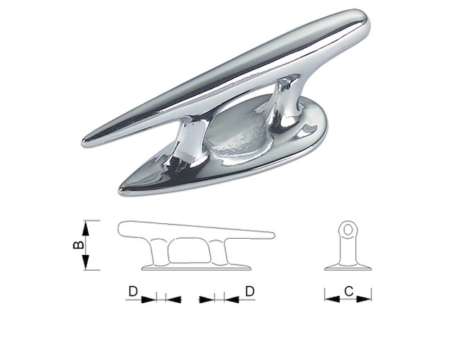 BITTA INCLINATA O.L. 115 Bitte inclinate in ottone m.1