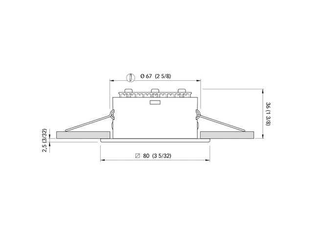 PLAFONIERA A LED Faretto MARINA Inox 316
