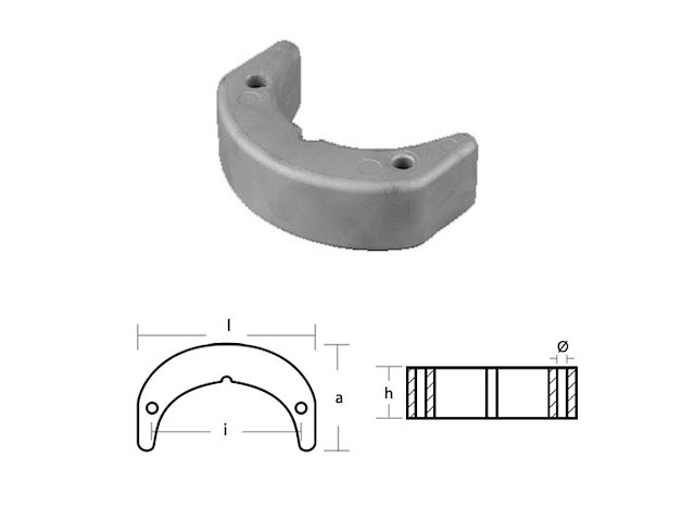 PLACCA 50-75 HP CF.74 ALLUMINIO Piastre 50-75HP