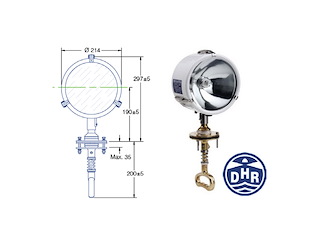FARO DHR 220MM 24V 250W - 220CB024 Faro orientabile 220 DHR""
