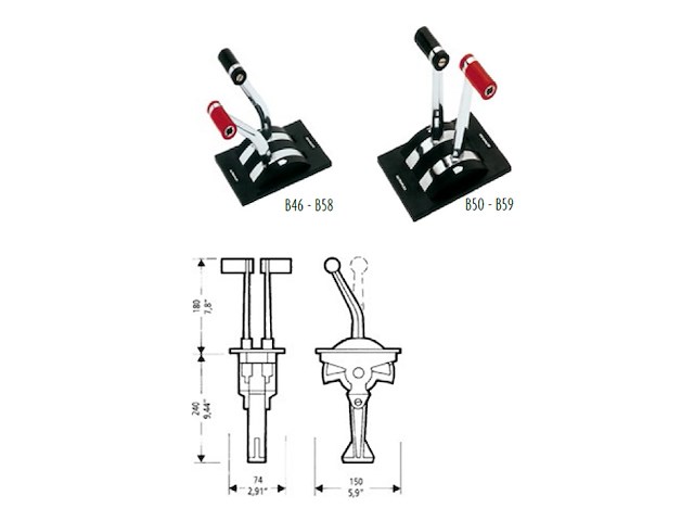 B50 BILEVA LEVE DIRITTE CROM. Bileve B46 B50 - B58 B59