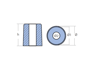 RONDELLA IN ALLUMINIO PER MOTORI 2,5/9,0HP Rondella Yamaha 25/250 HP