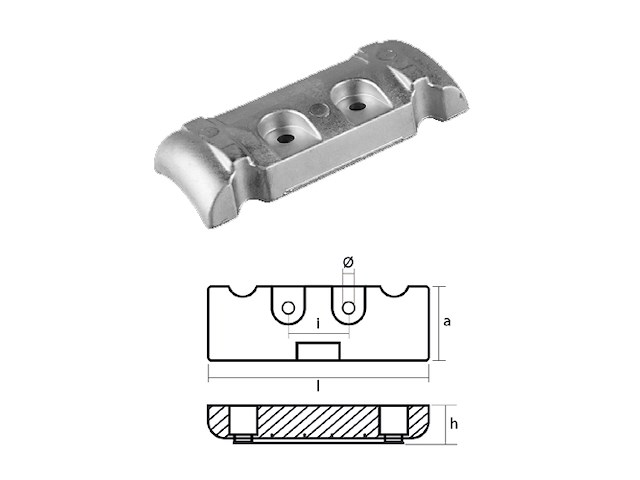 PIASTRINA MOTORE VERADO 215-275 (2 PER MOTORE) Piastrina Verado 215-275 2X