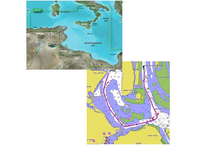 GARMIN Bluechart G3 HD SUD ITALIA TUNISIA HXEU013R art. 010-C0771-20