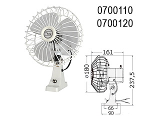 VENTILATORE 12V D.150 Ventilatori