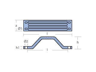 BARRA YAMAHA 115/225HP ALLUMINIO Barra 115-350HP