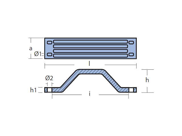 BARRA YAMAHA 115/225HP ALLUMINIO Barra 115-350HP