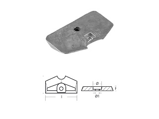 PIASTRA PER MOTORI MERCURY CON FORO Ø6,5 PIASTRA MERCURY CON FORO Ø6,5