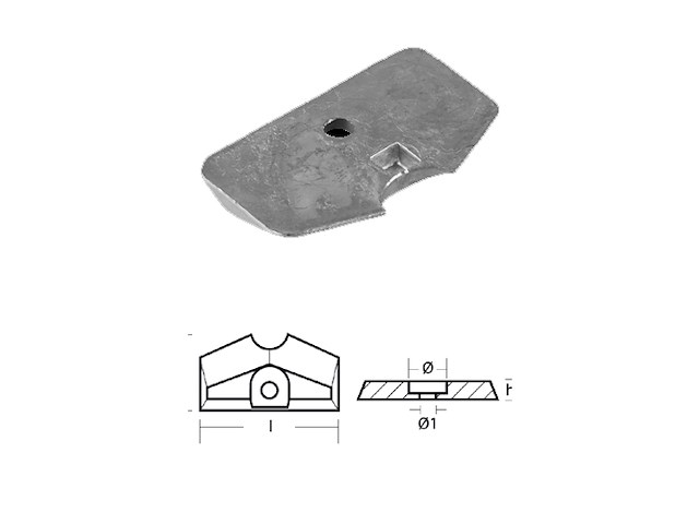 PIASTRA PER MOTORI MERCURY CON FORO Ø6,5 PIASTRA MERCURY CON FORO Ø6,5