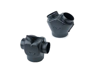 Plenum di divisione a Y - 178 mm x 127 mm x 127 mm Plenum di divisione a tre vie