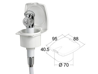 DOCCETTA NEW EDGE MT.4 CON BOX DOCCIA COPERCHIO BIANCO Doccetta New Edge con tubo 4m