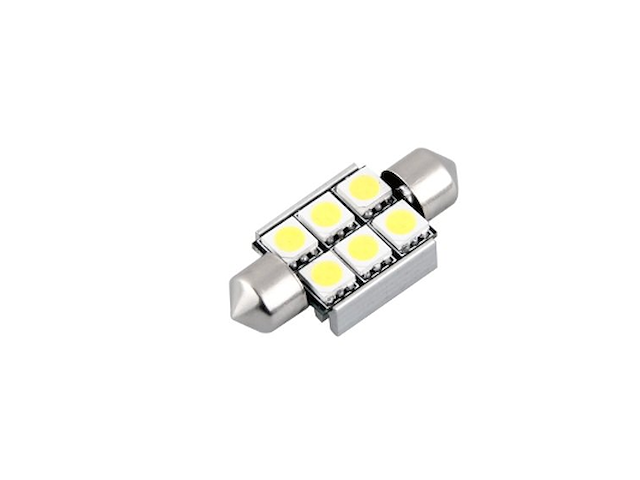 LED SILURO 6LED 17X41 DAY LIGHT    COPPIA Lampadina a siluro 6 LED SMD