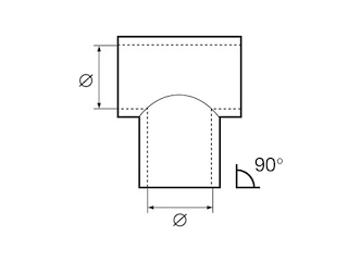 TEE INOX DIRITTO MM. 25 Giunto a T 90° Inox 316