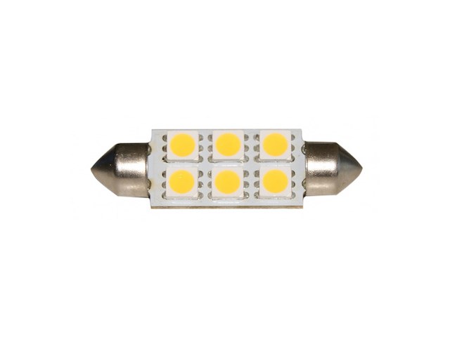 LED SILURO 6LED 17X41 DAY LIGHT 10-30V Lampadina Siluro 6 led 10-30V