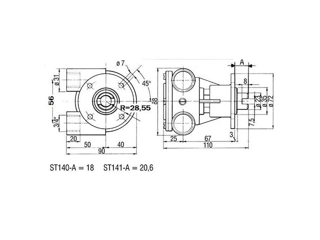 POMPA MOTORE ST 140 Pompa ST140