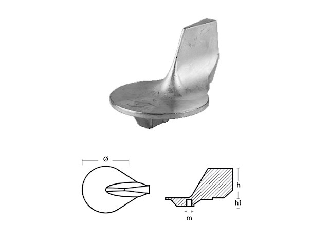 PINNA PER MOTORI - SERIE - 35 HP - V6 - MCM PINNA SERIE - 35 HP - V6 - MCM