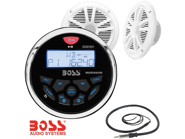 Boss Marine MCKGB350W.6 Package MGR350B - Casse MR6W da 6.5 180Watts + MRANT10 COD.240-3494