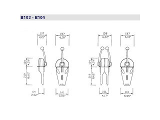 B103 SCATOLA MONOLEVA CROMATA Serie B103 e B104