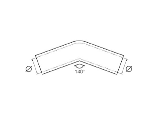 ANGOL.140GR.POPPA/PRUA Giunto 140° Acciaio Inox 316