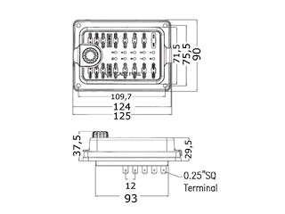 SCATOLA PORTAFUSIBILI LAMELLARI 10 USCITE Scatola portafusibili 10 uscit