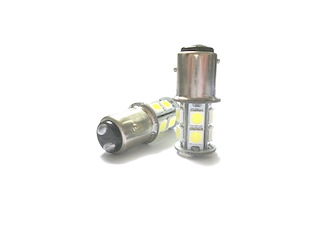 LED BAY15D 13LED 12V DAYLIGHT DHR  COPPIA Lampadina a 13 LED BAY15D