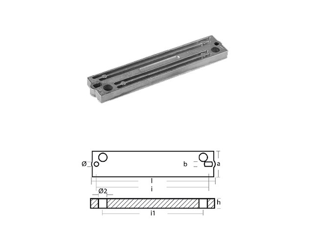 PIASTRINA SUZUKY DF25 - DF300 ALLUMINIO Piastra 70/90/115/140/150CV