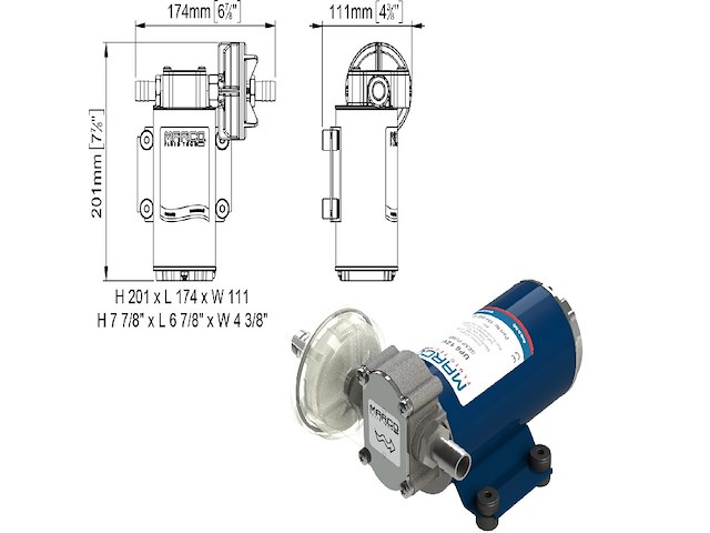 POMPA GASOLIO 24V 30LTM UP6 Pompa Gasolio UP6 MARCO