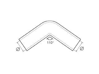 ANGOL.110GR.POPPA/PRUA Giunto 110° Acciaio Inox 316
