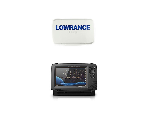 LOWRANCE HOOK Reveal 7 trasduttore Tripleshot CHIRP DOWNSCAN SIDESCAN BASEMAP + COVER DISPLAY