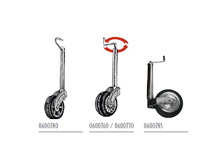 RUOTINO REGOLABILE MM.35 Ruotini anteriori per carrelli