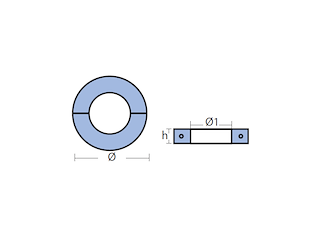 ANULARE PIATTO A38 Collari per assi