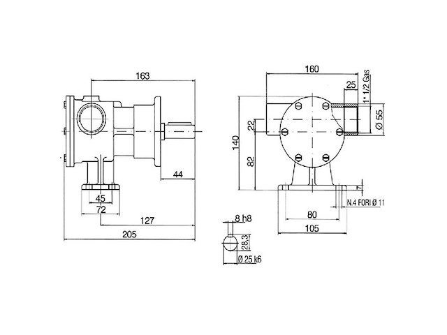 POMPA PM 40 CON SUPPORTO Pompa PM40
