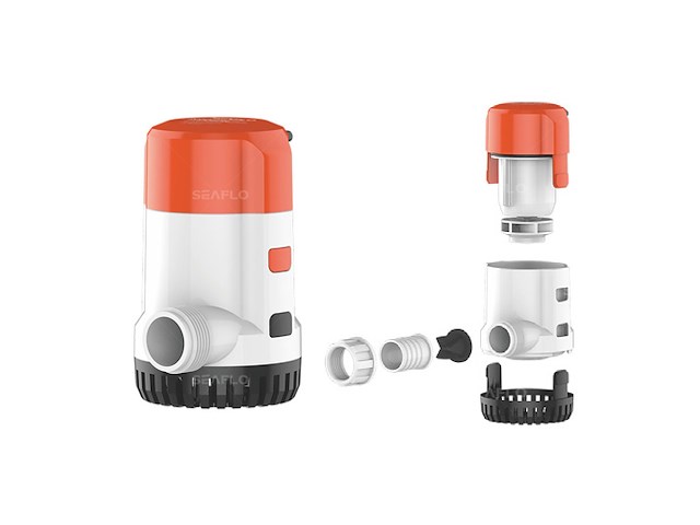 Pompa immersione 1500gph 12v Seaflo C/valvola e mot.rimovibile Pompe Seaflo motore rimovibile