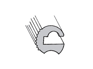 PROFILO PARABORDO G. RAL7035 Profilato parabordo mod.1