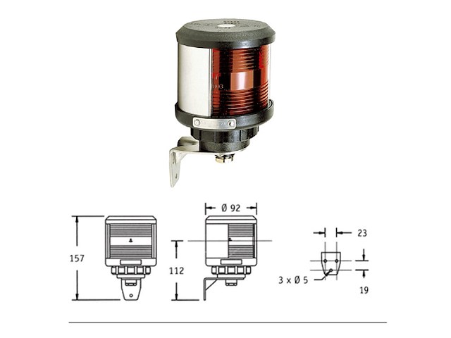 LUCE VIA DHR V.360GR. Luci di via DHR scafi fino 20m