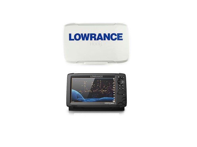 LOWRANCE HOOK Reveal 9 trasduttore TRIPLESHOT chirp side e downscan 000-15531-001 e COVER protettiva
