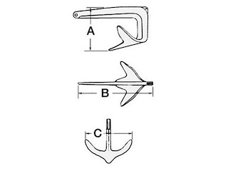 ANCORA T.BRUCE INOX KG.5 Ancore Tipo Bruce Inox 316